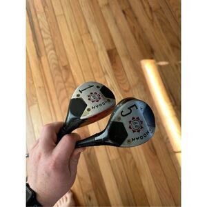 Ben Hogan SPEED SLOT Laminated Maple Golf Clubs Driver, 1 & 5 Woods RH Cover